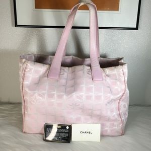 Chanel Pink Nylon Tote medium